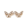 Brass Pave Cubic Zirconia Multi-Strand Butterfly Links KK-K407-30G-01-1