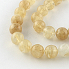 Coffee Watermelon Stone Glass Round Bead Strands G-R342-4mm-18-3