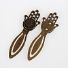 Antique Bronze Iron Bookmark Cabochon Settings X-PALLOY-N0084-12AB-NF-2