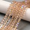Transparent Electroplate Glass Beads Strands EGLA-A039-T2mm-L12-4