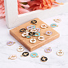 100Pcs 5 Colors Light Gold Plated Alloy Enamel Pendants ENAM-BY0001-01-3