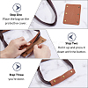 8Pcs 4 Colors Detachable PU Imitation Leather Bag Handle Wrap PURS-BBC0001-09-6
