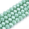 Electroplate Glass Beads Strands X-EGLA-A034-P4mm-A20-1