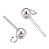 30Pcs 3 Size 304 Stainless Steel Ball Stud Earring Post STAS-LS0001-06S-5