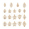 114 Pcs 19 Styles Alloy Pendants FIND-TA0001-31LG-9