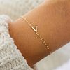 Simple Style Alloy Letter Link Bracelets WG5F19A-20-1