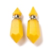 Faceted Glass Perfume Bottle Pendants GLAA-G080-01C-P-1