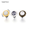 Adjustable Flower Alloy & Iron Bezel Cup Ring Base with Rotatable Tray MAK-T012-07S-5