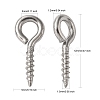 Tarnish Resistant 304 Stainless Steel Screw Eye Pin Peg Bails X-STAS-L234-165A-P-2