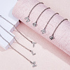 Letter A~Z Alloy Micro Pave Cubic Zirconia Cup Handle Pendant Decorations HJEW-AB00409-5
