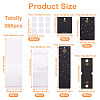 80Pcs 4 Style Rectangle Cardboard Jewelry Display Cards CDIS-YS0001-04-2