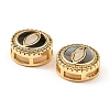 Brass Micro Pave Clear Cubic Zirconia Slide Charms KK-K342-09G-03-3
