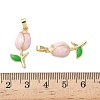 Brass Enamel Pendants KK-I371-33G-03-3