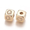 Brass Micro Pave Cubic Zirconia Beads KK-K238-16G-Q-2