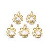 Rack Plating Alloy Enamel Pendants ENAM-N055-128-1
