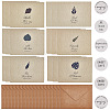 Leaf Pattern Kraft Envelopes and Greeting Cards Set DIY-CP0001-78-4