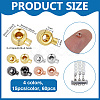 60Pcs 4 Colors Brass Crimp Beads KK-PH0014-91-2