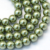 Baking Paint Pearlized Glass Pearl Round Bead Strands X-HY-Q003-6mm-49-1