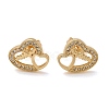 Valentine's Day Heart Brass Micro Pave Clear Cubic Zirconia Stud Earrings EJEW-D305-22G-02-3