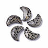Moon Shape Natural  Dalmatian Jasper Healing Crystal Pocket Palm Stones X-G-T132-001-1