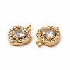 PVD Vacuum Plating 304 Stainless Steel Cubic Zirconia Pendants STAS-A076-02G-01-3