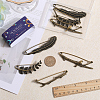 SUNNYCLUE 8Pcs 4 Styles Tibetan Style Alloy Brooch JEWB-SC0001-38-3