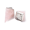 Natural Rose Quartz Pendants G-E577-01P-03-3