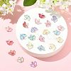 70Pcs 14 Colors Glass Pendants PALLOY-FS00052-7