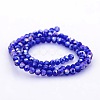 AB Color Plated Glass Faceted(32 Facets) Round Beads Strands GLAA-A027-3mm-AB03-2