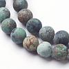 Natural African Turquoise(Jasper) Bead Strands G-G957-25-6mm-1