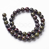 Natural Dragon Blood Jasper Bead Strands X-G-G957-24-10mm-2