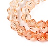 Gradient Color Baking Paint Glass Bead Strands DGLA-A039-T4mm-A04-3
