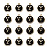 Golden Plated Alloy Charms LS-ENAM-S118-02Y-2