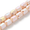 Electroplate Glass Beads Strands EGLA-D030-06B-1