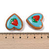 Handmade Heart Lampwork Beads Strands LAMP-P069-04A-01-3
