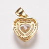 Brass Micro Pave Cubic Zirconia Charms ZIRC-E143-58B-G-2