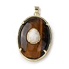 Natural Tiger Eye & White Moonstone Pendants G-B186-02G-1