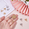 10Pcs 2 Colors Brass Pendants KK-HS0001-86-3