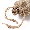 Polyester Imitation Burlap Packing Pouches Drawstring Bags X-ABAG-R005-9x7-01-3