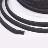 3x1.5mm Black Flat Faux Suede Cord X-LW-R003-01-3