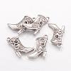 Tibetan Style Alloy Pendant Rhinestone Settings TIBEP-24059-AS-RS-1