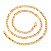 Men's PVD Vacuum Plating 201 Stainless Steel Cuban Chain Necklace NJEW-R257-001B-G-1