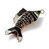 Brass Cloisonne Pendants KK-P251-A05-G-3