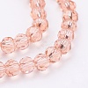 Faceted(32 Facets) Round Glass Beads Strands X-EGLA-J042-4mm-23-3