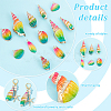 12Pcs 6 Styles Electroplated Natural Mixed Shell Big Pendants SSHEL-GA0001-06-4