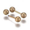 304 Stainless Steel Ball Stud Earrings EJEW-H113-01G-B-2