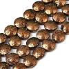 Electroplated Natural Lava Rock Beads Strands G-K388-01B-3