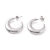 Non-Tarnish 304 Stainless Steel Crescent Moon Stud Earrings for Women EJEW-F280-05D-P-1