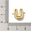 Brass Micro Pave Cubic Zirconia Letter Links KK-I717-04U-3