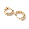 SHEGRACE Brass Micro Pave Cubic Zirconia Huggie Hoop Earrings XGRQ4G233-669G-2
